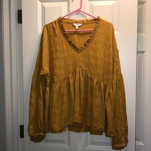 Mustard yellow long sleeve shirt